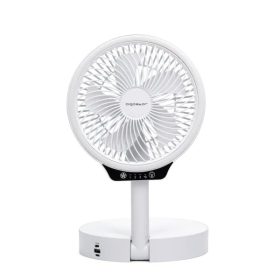   Akumulátoros asztali ventilátor, álítható magasság, led fény,