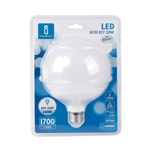 LED izzó G120 20W E27 Hideg fehér Aigostar 