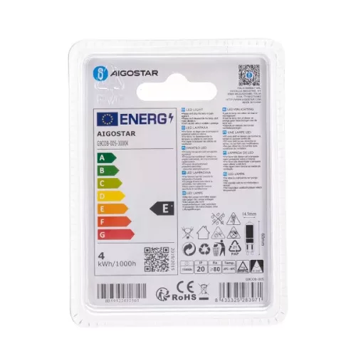 LED IZZÓ G9 4W MELEG FEHÉR AIGOSTAR