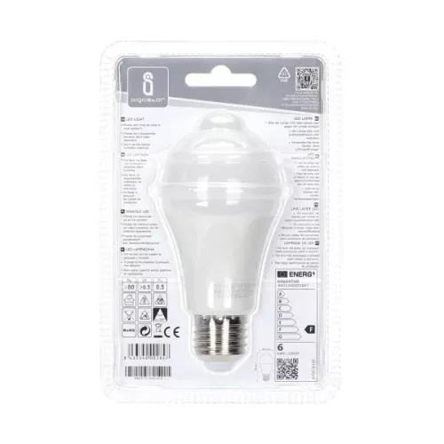 AIGOSTAR LED izzó A60B E27 6W, 280°, meleg fehér