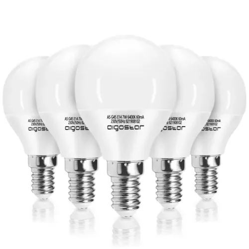 LED IZZÓ G45 E14 7W 180° HIDEG FEHÉR AIGOSTAR