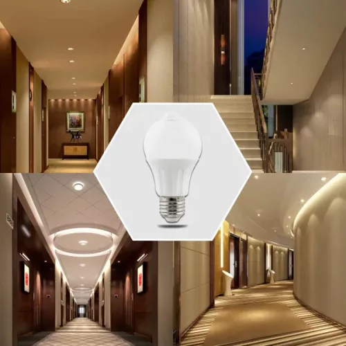 LED IZZÓ MOZGÁSÉRZÉKELŐS A60 E27 6W 200° A5S MELEG FEHÉR AIGOSTAR