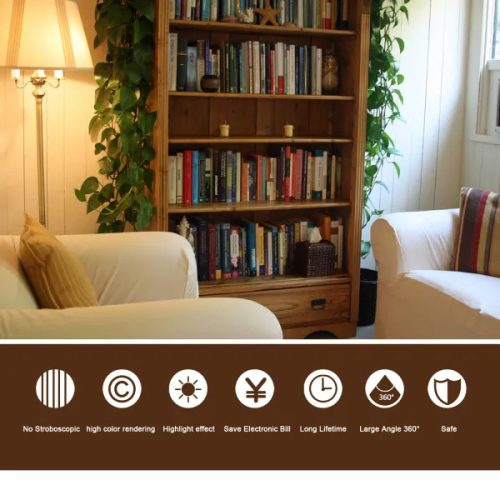 AIGOSTAR Kukorica LED izzó T3 4U E27 19W meleg fehér