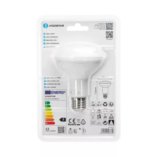 LED IZZÓ R80 E27 12W HIDEG FEHÉR AIGOSTAR