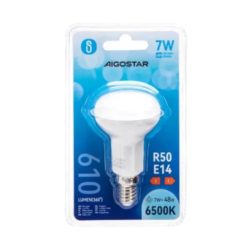 LED IZZÓ R50 E14 7W HIDEG FEHÉR AIGOSTAR