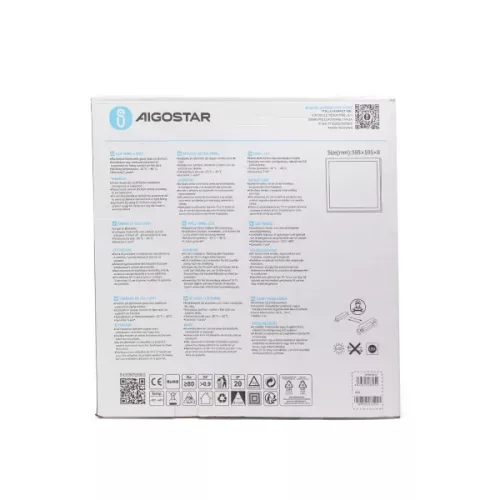 LED Panel 8mm vastag! 595x595 40W 6500K Aigostar  
