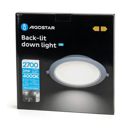 AIGOSTAR MINI LED PANEL E6 KÖR 24W 4000K TERMÉSZETES FEHÉR (FURAT:265-275MM)