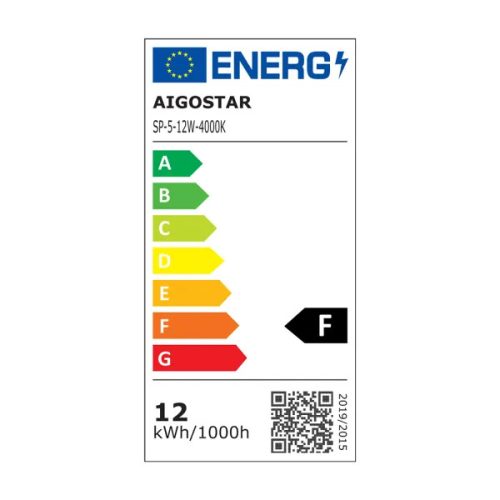 AIGOSTAR MINI LED PANEL NÉGYSZÖGLETES 12W TERMÉSZETES FEHÉR (FURAT:150-160mm) ULTRAVÉKONY!