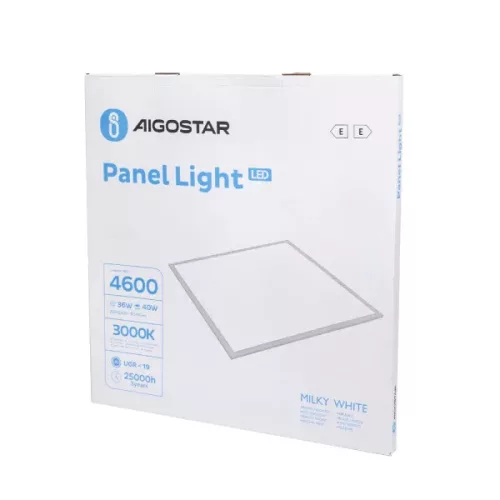 LED Panel 595x595 8mm vastag! 40W 3000K Aigostar Tükröződésmentes UGR<19 