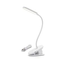   LED asztali lámpa és csíptetős 2,5W, USB-n keresztül tölthető fehér