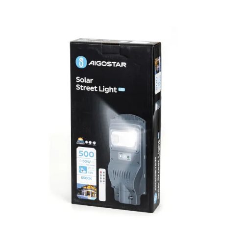 LED NAPELEMES UTCAI VILÁGÍTÁS - 50W - 6500K - 500lm - IP65 - Emberi test érzékelővel