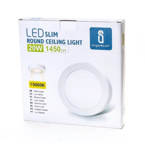 AIGOSTAR LEDES lámpa E5 20W kerek meleg fehér