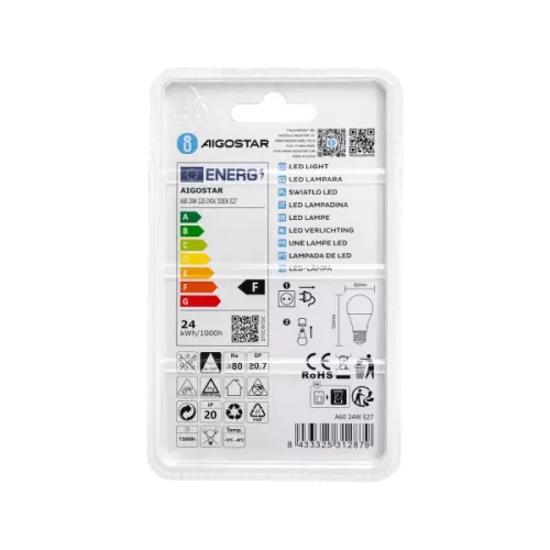 LED izzó A60 E27 24W 3000K  