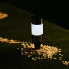 LED napelemes hangulatvilágítás, rozsdamentes acél, kis oszlop, 6500K