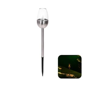   LED napelemes hangulatvilágítás rozsdamentes acél lánggal 2700K