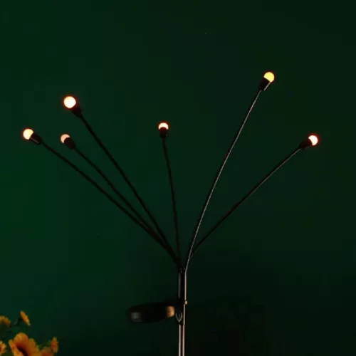 LED napelemes hangulatvilágítás rozsdamentes acélból, szentjánosbogarak RGB-vel