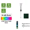LED napelemes hangulatvilágítás rozsdamentes acélból, szentjánosbogarak RGB-vel