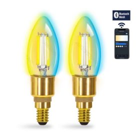   Bluetooth Mesh Smart Filament izzó C35 4,5W CCT 2db, távirányítóval