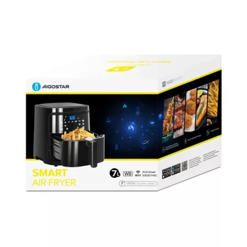 AIGOSTAR 1900 W-os 7 literes légsütő, LED érintőpanel, WiFi intelligens vezérlés