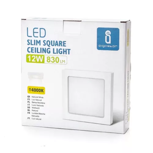 Led lámpa  E5 12W négyszögletes természetes fehér
