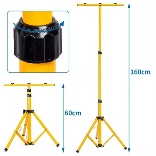 AIGOSTAR TELESZKÓPOS  állványtartó keresztrúddal 60-160 cm,  LED-es reflektorokhoz