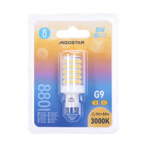 Led izzó G9 8W meleg fehér 