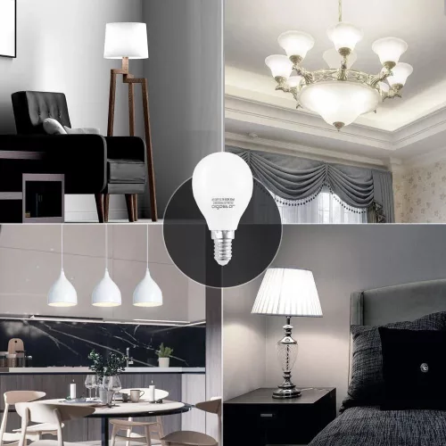 AIGOSTAR LED izzó G45 E14 7W 270° hideg fehér