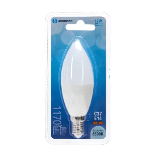 LED izzó C37 E14 12W 6500K