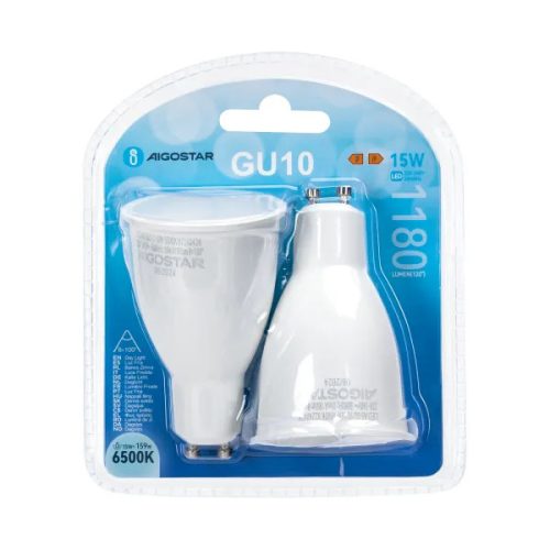 Led izzó GU 10 15W 1180lm 3000K 2db-os csomag