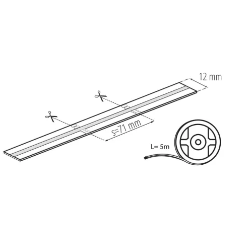 Led szalag COB RGBW IP20 24V 5m