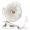 Hordozható, csíptetős ventilátor, vízpermetezővel fehér