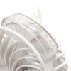 Hordozható, csíptetős ventilátor 6 hüvelyk, 3 lapát, 5 sebesség, 2400mAh, fehér