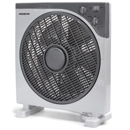 Asztali ventilátor, 12 hüvelyk, 5 lapát, 3 sebesség, törtfehér