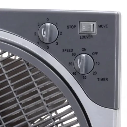 Asztali ventilátor, 12 hüvelyk, 5 lapát, 3 sebesség, törtfehér