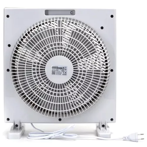 Asztali ventilátor, 12 hüvelyk, 5 lapát, 3 sebesség, törtfehér