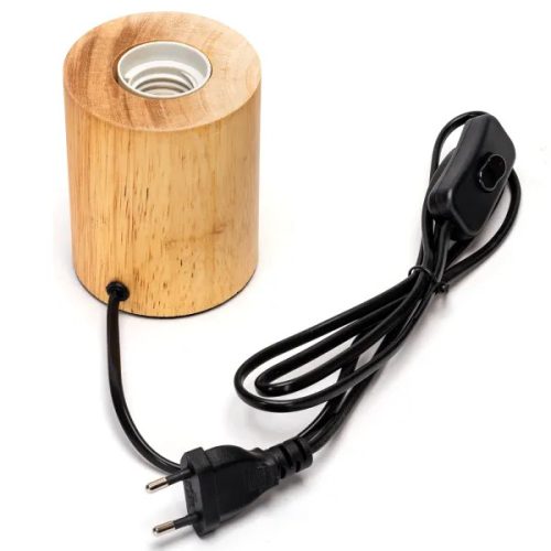 Asztali lámpa foglalat fa