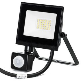   LED szenzoros reflektor - 20W - 4000K - 1800lm - IP65 - Fényérzékeny, emberi test érzékelővel