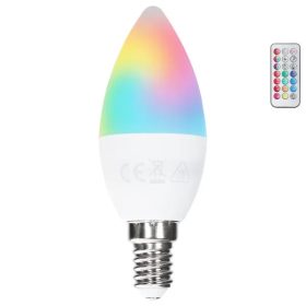 LED C37 izzó - E14 - 4,8 W - RGB + 3000 K - 420 lm