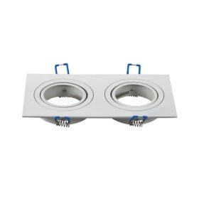   LED spot lámpa beépítő keret szögletes M1030S-02 fehér GU10 és MR16-os LED izzókhoz