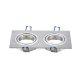 LED spot lámpa beépítő keret szögletes M1030S-02 ezüst GU10 és MR16-os LED izzókhoz