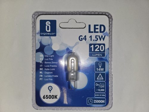 AIGOSTAR Led Izzó G4 1,5W Hideg fehér Tejfehér búrával