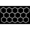 Hexagon 14L LED lámpa 570W, 523 × 301cm szett 6500K