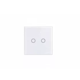  Fehér üveg 2 körös érintő villanykapcsoló