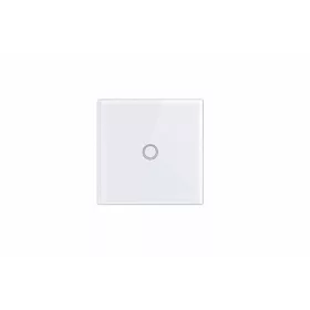Fehér üveg 1 körös érintő villanykapcsoló