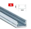 Led profil led szalagokhoz Standard natúr 1 méteres alumínium