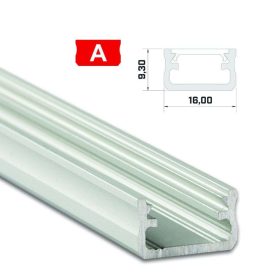   Led profil led szalagokhoz Standard ezüst 1 méteres alumínium