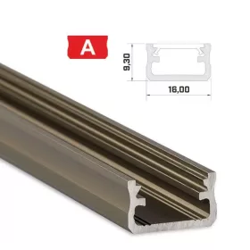   Led profil led szalagokhoz Standard bronz 1 méteres alumínium