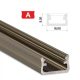 Led profil led szalagokhoz Standard bronz 1 méteres alumínium