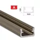 Led profil led szalagokhoz Standard bronz 1 méteres alumínium