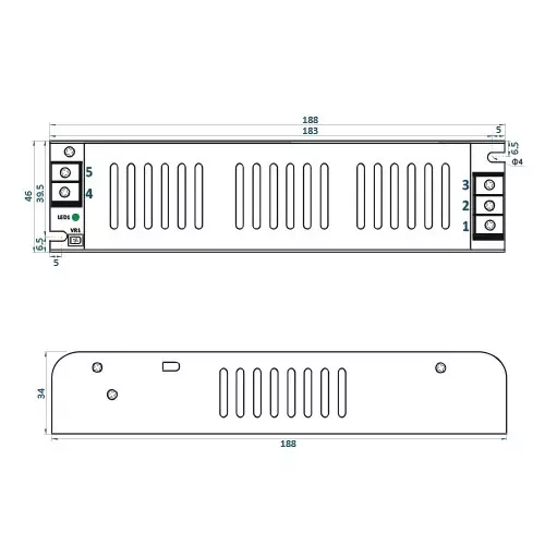 ADLER Led tápegység ADLS-120-12 120W 12V slim fémházas